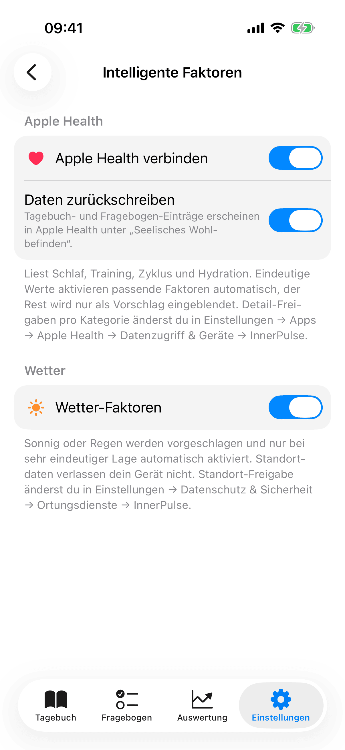 Settings_IntelligentFactors