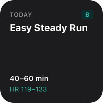 Small recommendation widget: Easy Steady Run