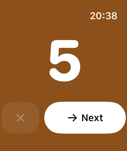 Quick entry on the Apple Watch with a large mood color and mood value