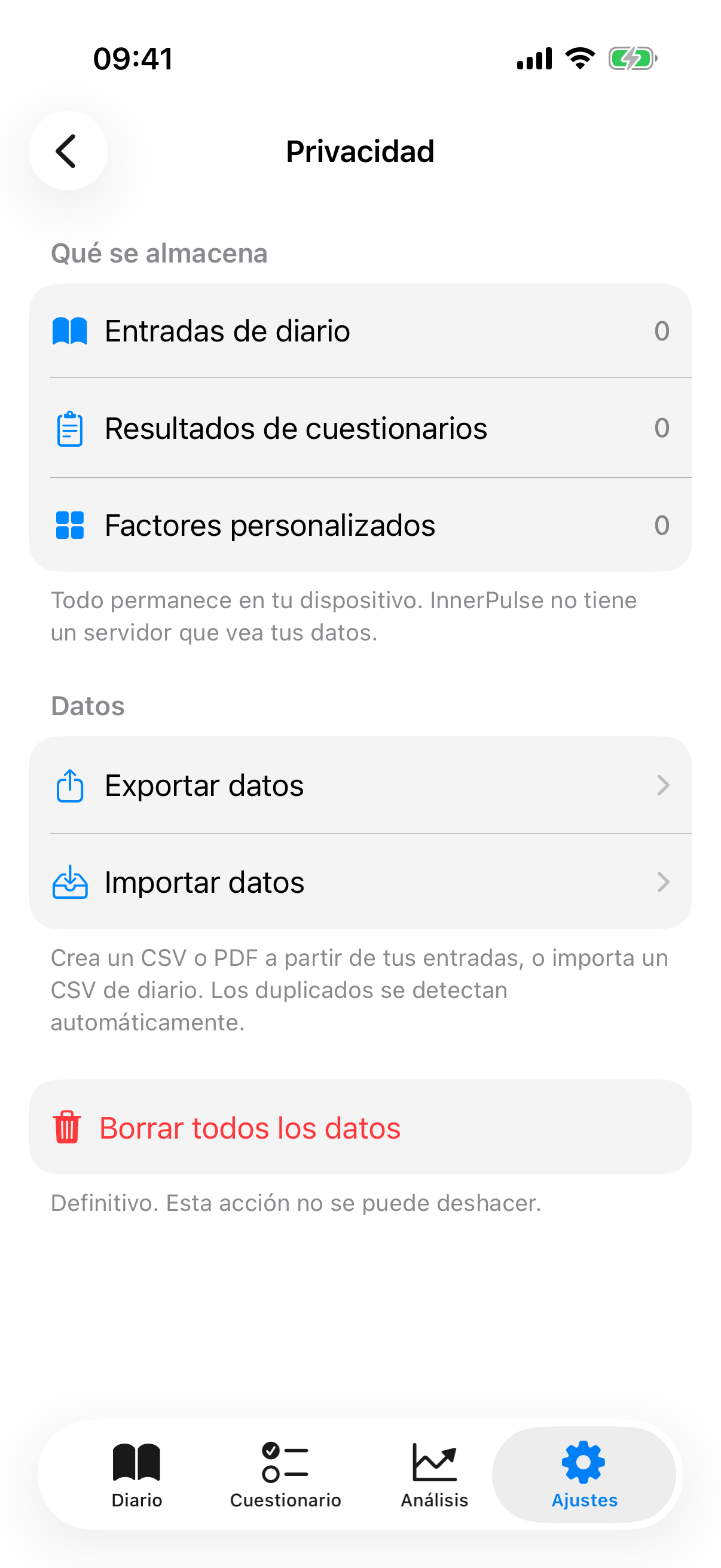 Vista de importación con selección de archivo, opciones de duplicado y vista previa
